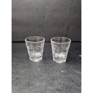 Calvert Whiskey Shot Glasses Vintage Set, A B Taste Testing Set, Vintage Barware